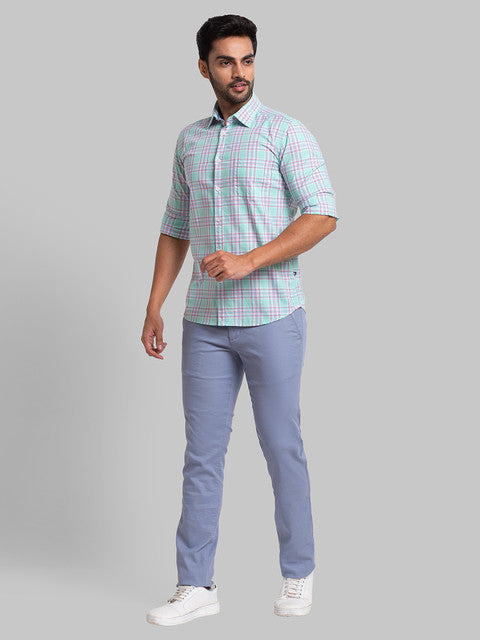 Parx Blue Casual Shirt