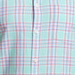 Parx Men Blue Checkered Slim Fit Full Sleeve Shirt Collar Shirt