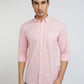 Parx Men Pink Checks Slim Fit Cotton Casual Shirt