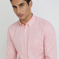 Parx Men Pink Checks Slim Fit Cotton Casual Shirt