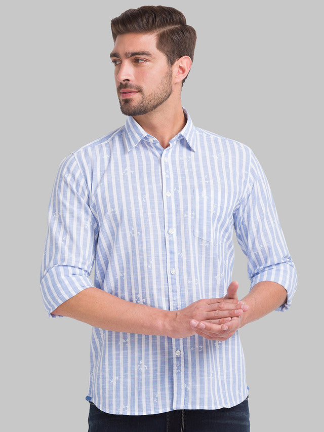 Parx Blue Casual Shirt 