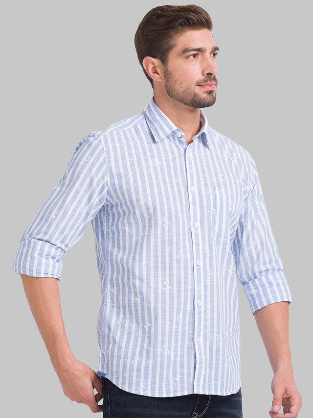 Parx Blue Casual Shirt 