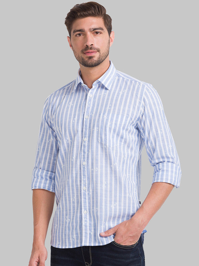 Parx Blue Casual Shirt 