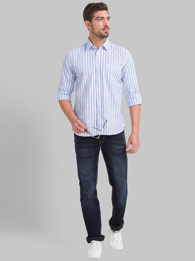 Parx Blue Casual Shirt 