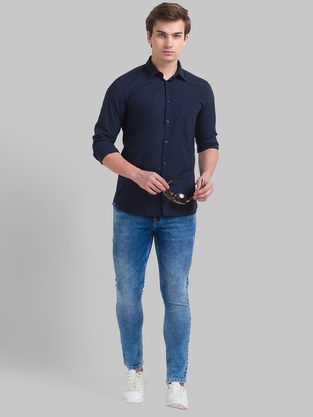 Parx Blue Casual Shirt 