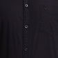 Parx Black Solid Slim Fit Cotton Casual Shirt