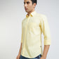 Men Yellow Slim Fit Solid Cotton Full Sleeve Shirts