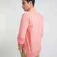 Men Red Slim Fit Solid Cotton Full Sleeve Shirts