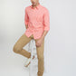 Men Red Slim Fit Solid Cotton Full Sleeve Shirts