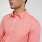 Men Red Slim Fit Solid Cotton Full Sleeve Shirts