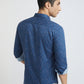 Men Blue Slim Fit Print Cotton Full Sleeve Shirts