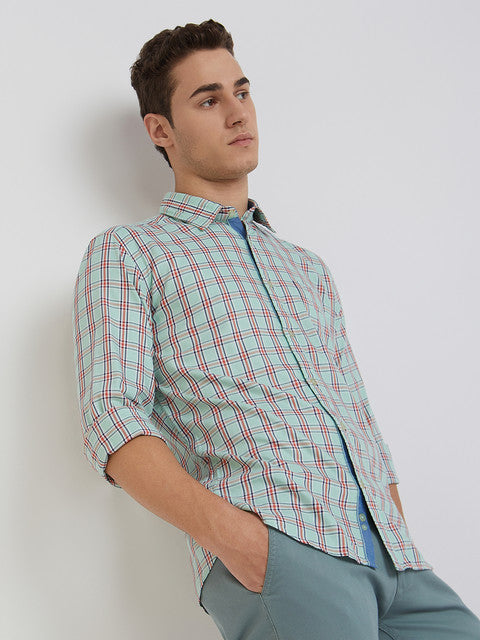 Men Slim Fit Blue Shirt