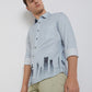 Men Grey Slim Fit Print Cotton Full Sleeve Shirts