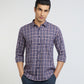 Men Blue Slim Fit Checks Cotton Full Sleeve Shirts