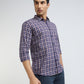 Men Blue Slim Fit Checks Cotton Full Sleeve Shirts