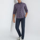 Men Blue Slim Fit Checks Cotton Full Sleeve Shirts