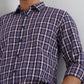 Men Blue Slim Fit Checks Cotton Full Sleeve Shirts