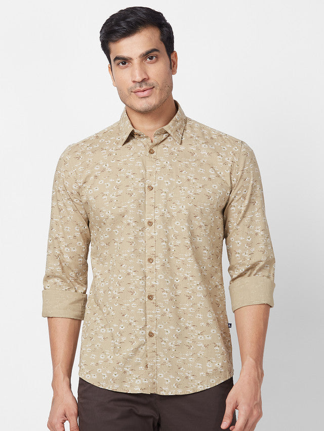 Parx Beige Casual Shirt 