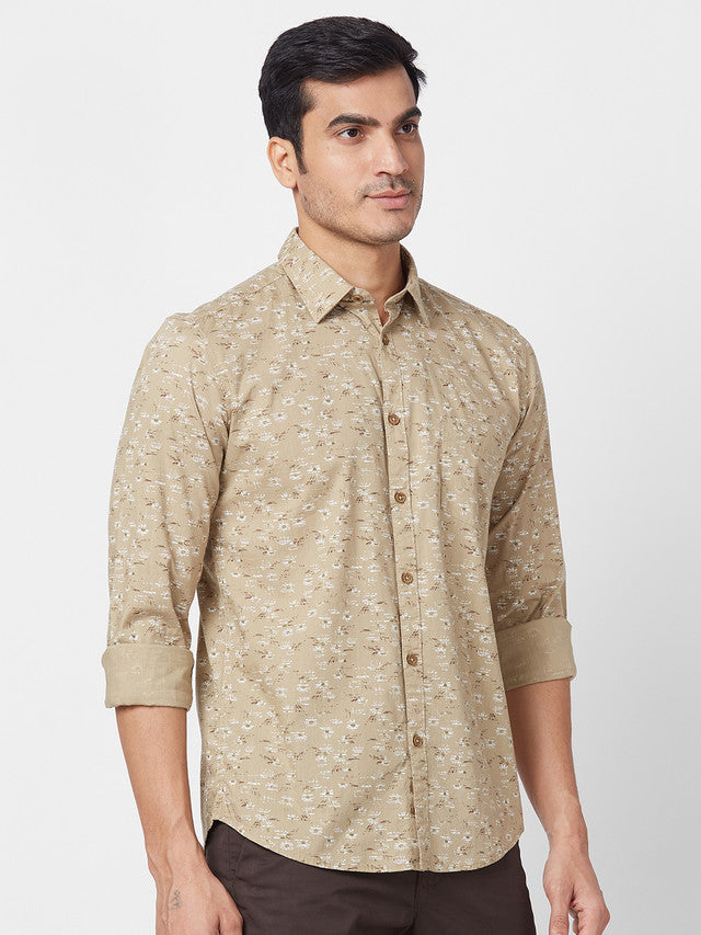 Parx Beige Casual Shirt 