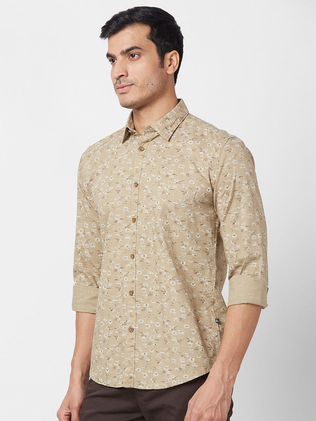 Parx Beige Casual Shirt 