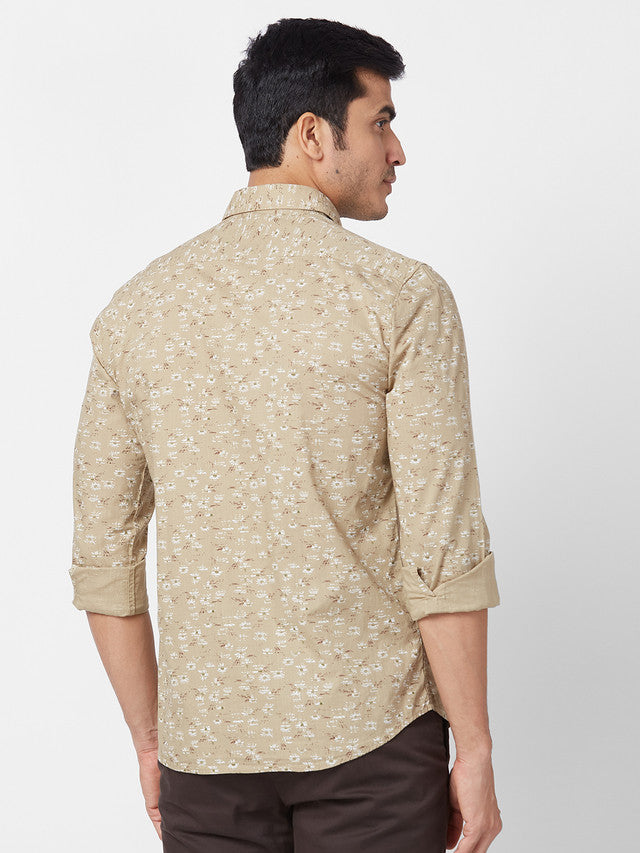 Parx Beige Casual Shirt 