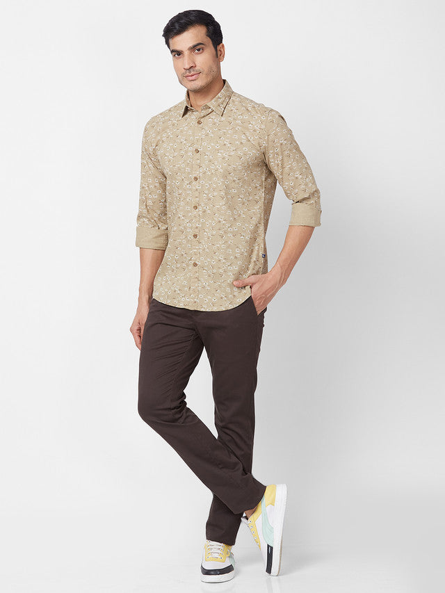 Parx Beige Casual Shirt 