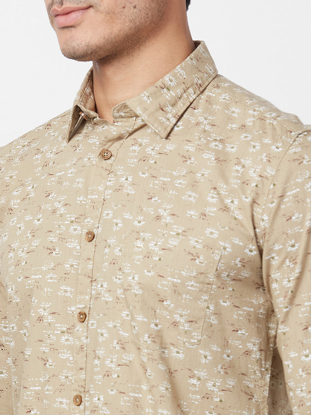 Parx Beige Casual Shirt 