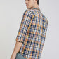 Men Yellow Slim Fit Checks Cotton Full Sleeve Shirts