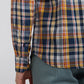 Men Yellow Slim Fit Checks Cotton Full Sleeve Shirts