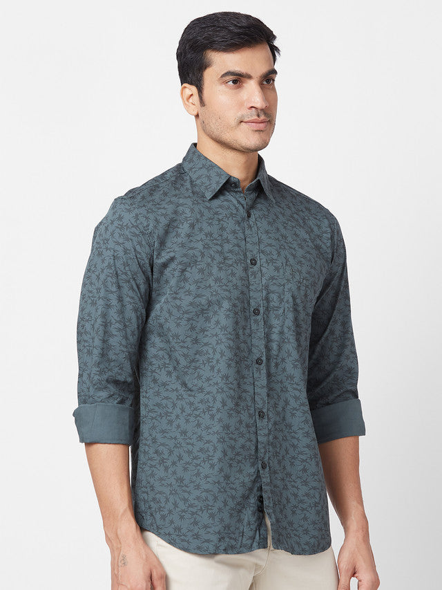 Parx Green Casual Shirt 