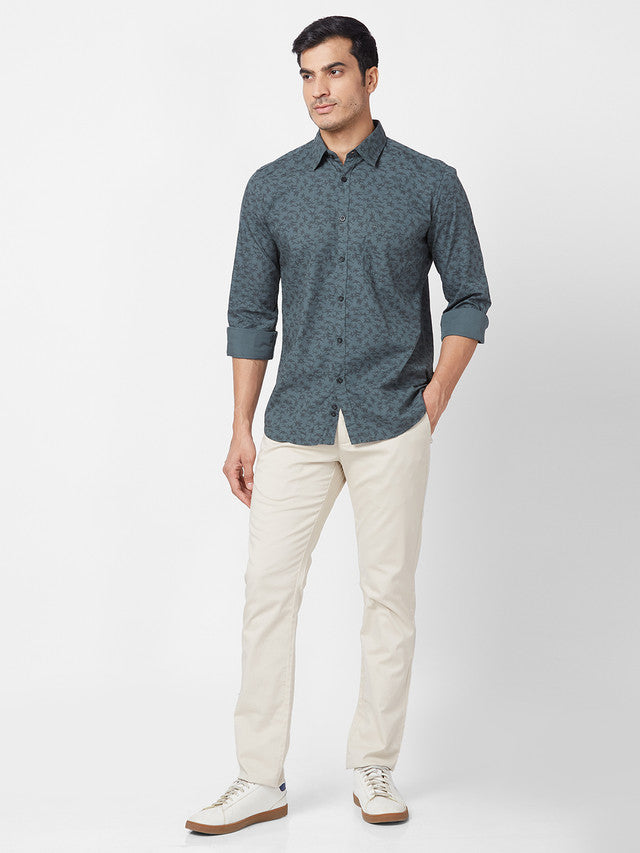 Parx Green Casual Shirt 