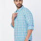 Parx Blue Casual Shirt