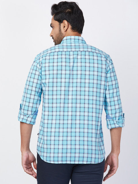 Parx Blue Casual Shirt