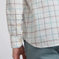 Men White Slim Fit Checks Cotton Full Sleeve Shirts