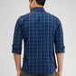 Parx Blue Checks Slim Fit Cotton Casual Shirt