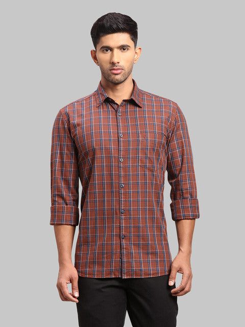 Parx Brown Casual Shirt 