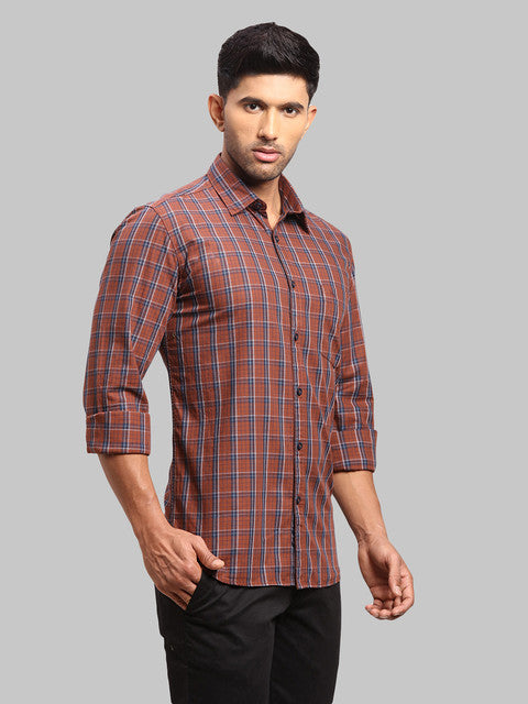 Parx Brown Casual Shirt 