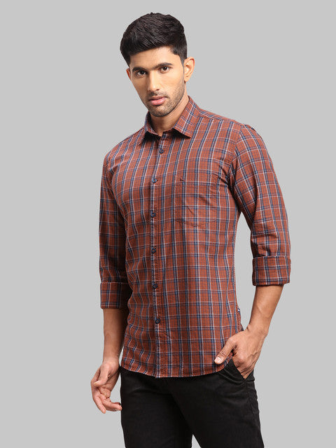 Parx Brown Casual Shirt 