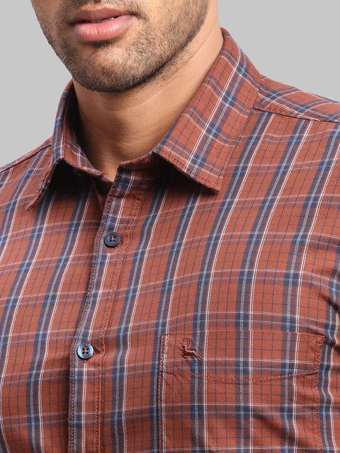 Parx Brown Casual Shirt 