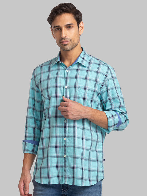 Parx Blue Casual Shirt