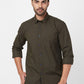 Parx Green Solid Slim Fit Cotton Casual Shirt