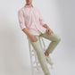 Parx Men Pink Printed Slim Fit Cotton Casual Shirt