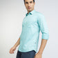 Parx Men Blue Printed Slim Fit Cotton Blend Casual Shirt