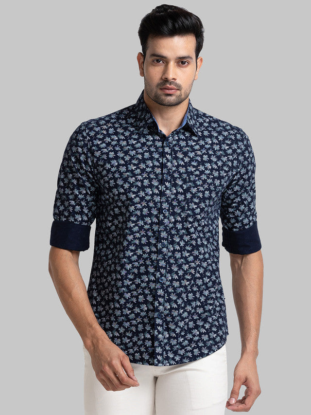 Parx Blue Casual Shirt