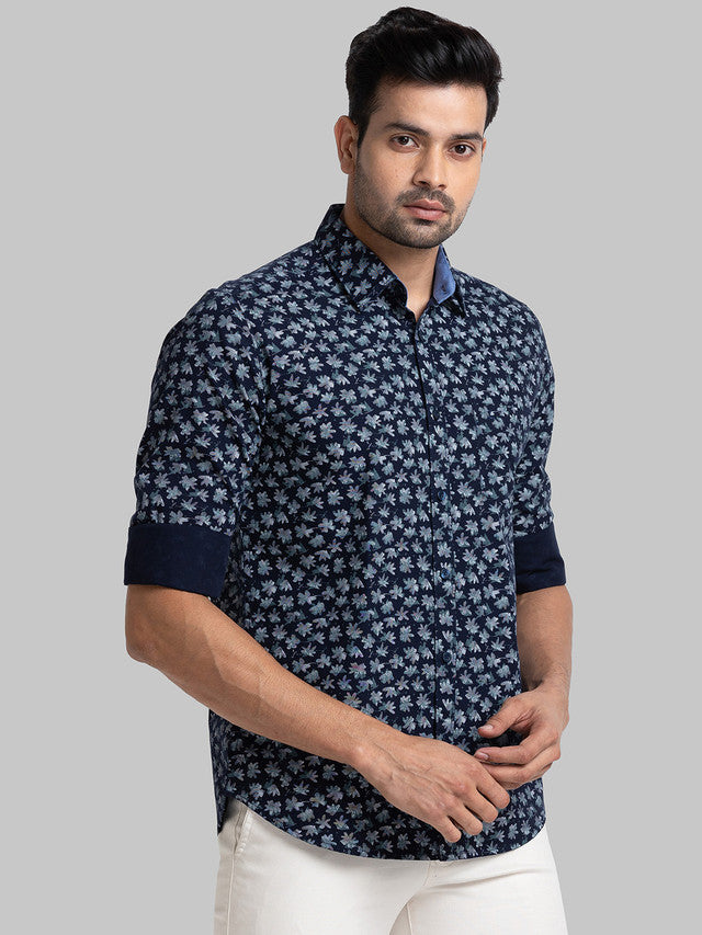 Parx Blue Casual Shirt