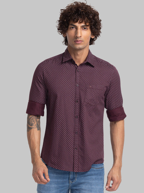 Parx Maroon Casual Shirt