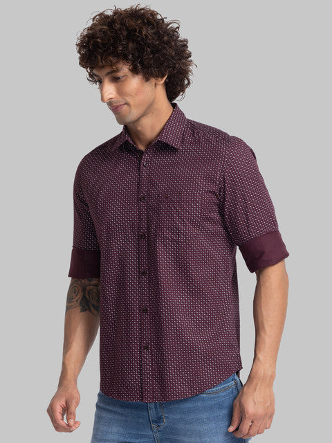 Parx Maroon Casual Shirt