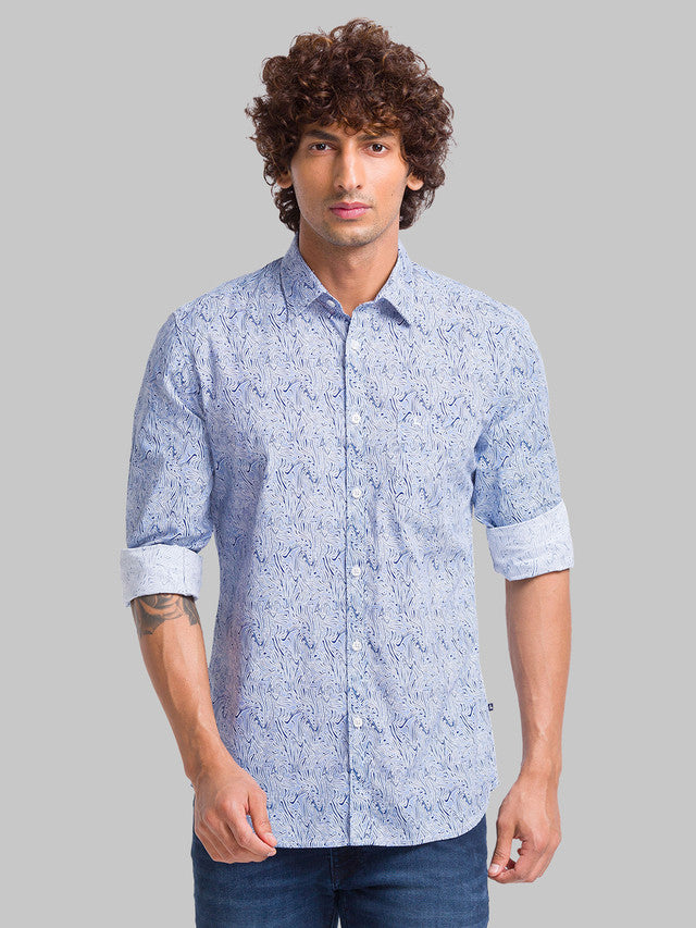 Parx Blue Casual Shirt 