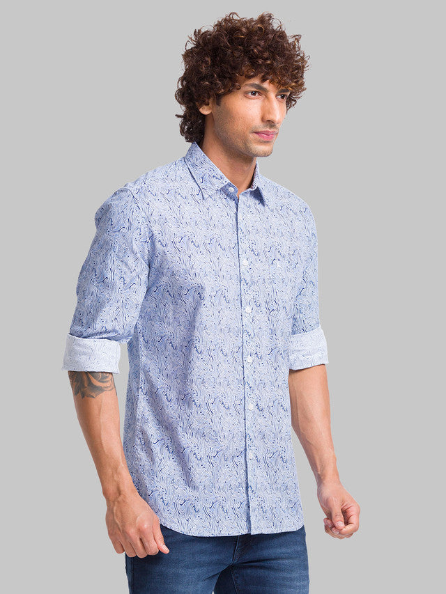 Parx Blue Casual Shirt 