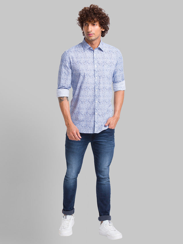 Parx Blue Casual Shirt 